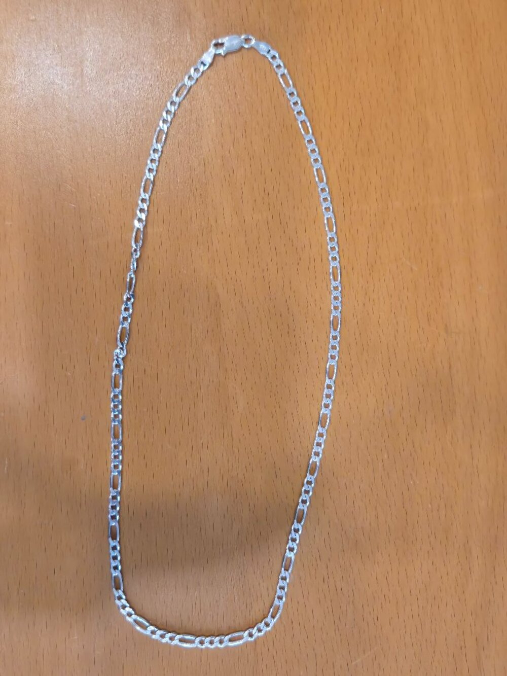 18" 925 Sterling Silver Figaro Chain/ Necklace with Lobster Clasp